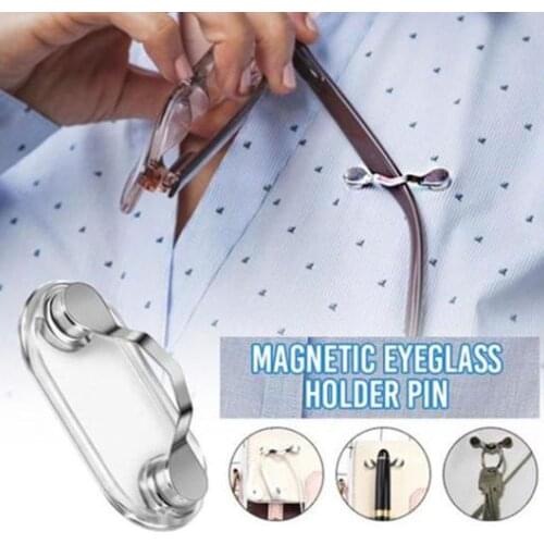 Magnetic Glasses Holder Clip Removable Glasses Headphone Badge Holder Sunglasses Headset Line Clip Hang Magnetic Clip Buckle