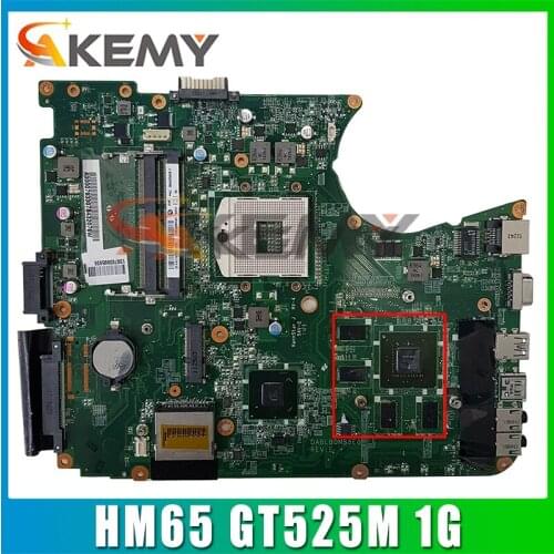 Akemy A000081620 DABLBDMB8E0 for TOSHIBA Satellite L755 L750 Laptop Motherboard HM65 DDR3 GT525M 1G graphics