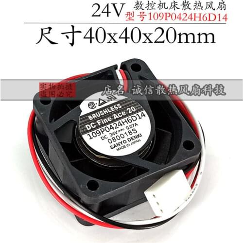 New original FANUC A90L-0001-0385#A 109P0424H6D14 4CM 4020 24V 0.07A with detection inverter cooling fan