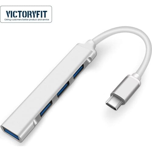 4 Ports USB HUB Multiple for MacBook Pro 13 Adapter Dock Station Laptop Accessory USB 3.0 2.0 Splitter Type C to Multi Ports HUB