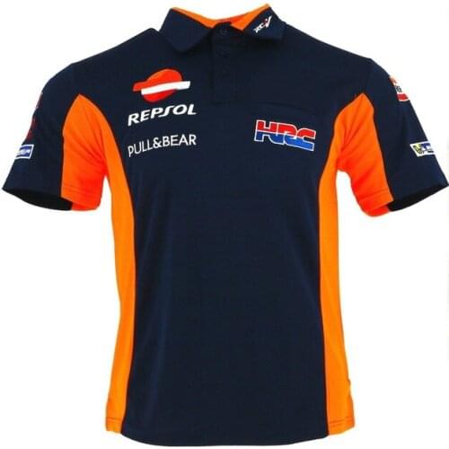 Motorbike Motor Polo Shirt HRC Repsol For Honda Summer Short Sleeve Motorcycle Scooter T Shirts Mens