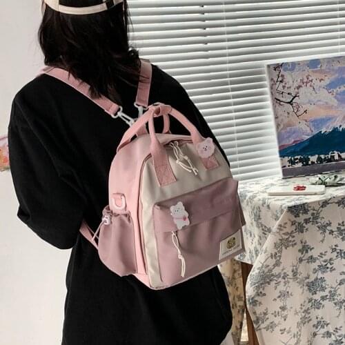 Small School Bags Girl Cute Elementary Backpack Women Childrens Waterproof Travel Dual-use Backpacks Ladies Ruckpack Fashion