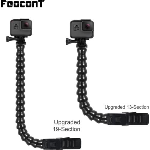 FeoconT Gopro Clamp Adjustable Gooseneck Neck Holder For Gopro 7 6 Accessories Flex Clamp Mount For Go Pro Hero 5 4 Xiaomi Yi 4