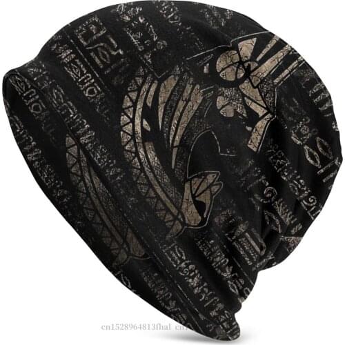 Bonnet Hats Egyptian Mythology Ancient Egypt Gods Men Womens Knit Hat Bastet Vintage Gold Winter Warm Cap Skullies Beanies Caps
