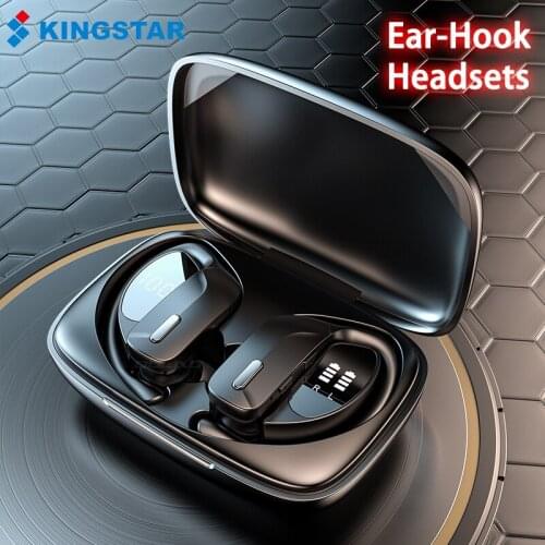 KINGSTAR TWS Wireless Earphones Sports LED Display Bluetooth 5.1 Headphones HiFi Stereo Earbuds Waterproof Headsets With Mic