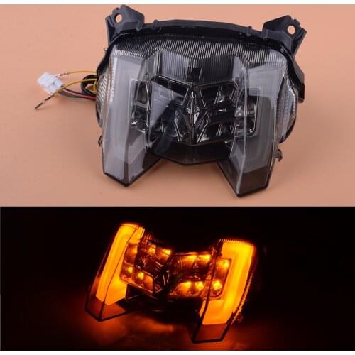 12V Motorcycle Smoke Tail Light Rear Brake Stop LED Lamp Integrated Turn Signal Fit For Yamaha MT09 FZ09 2017 2018 2019 2020