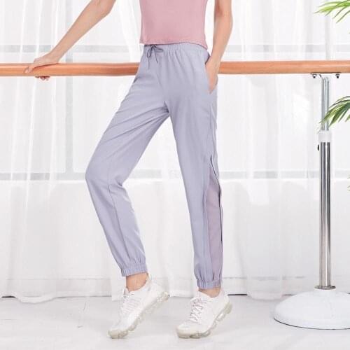 Womens Drawstring Sports Running Trousers Loose Mesh Yoga Trousers Vansydical Breathable Jogging Gym Outdoor Excise Sweatpants