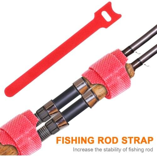 10pcs Fishing Rod Tie Holders Straps Suspenders Fastener Nylon Cable Ties Fastener Tape Cable Organizers Bandage