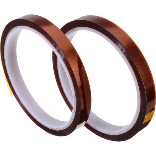 2Pcs 33m Adhesive Tape High Temperature Heat Resistant Polyimide Adhesive Insulating Tape10mm For Electronic Industry