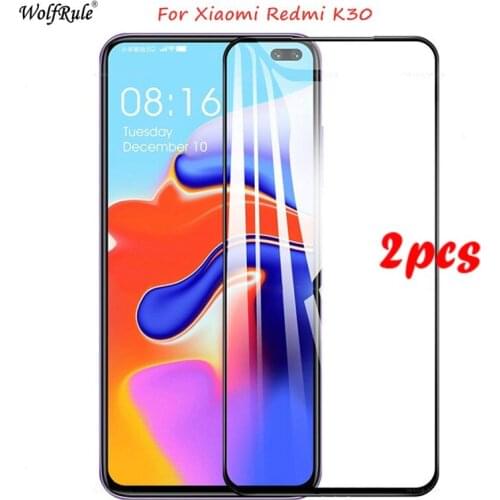2PCS Tempered Glass For Xiaomi Redmi K30 Glass HD Full Cover Glue Glass for Redmi K30 Screen Protector For Redmi K30 Glass 6.67