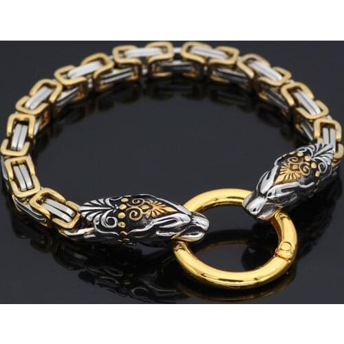 2021 Fashion Domineering New Nordic Leading Emperor Chain Mens Bracelet Stainless Steel Jewelry Gift