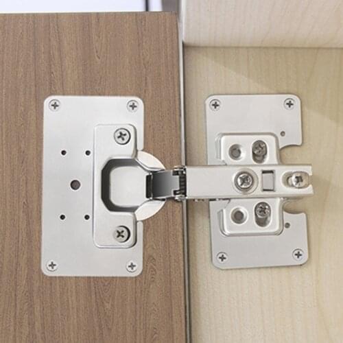 4 Pack Hinge Repair Plate Stainless Steel Hinge Tools Cabinet Hinge Repair Plate Kit Furniture Door Hinge Accessories