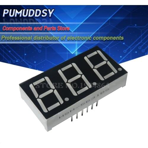 5PCS 7 Digital tube segment common Anode Red 3 Bit digital Tube 0.56 inch 12 needles Red LED Display