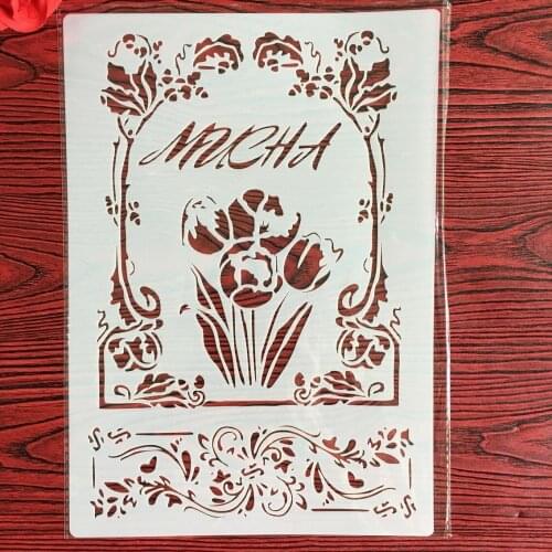 A4 29 * 21cm rose DIY Stencils Wall Painting Scrapbook Coloring Embossing Album Decorative Paper Card Template,wall stencil