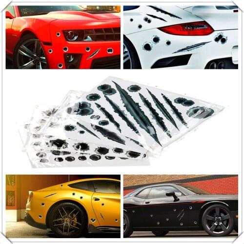 Car Sticker 3D Decal Car-covers Motorcycle Scratch Bullet Hole Waterproof for Infiniti QX QX60 Q30 Q70L Q70 Synaptiq Q80