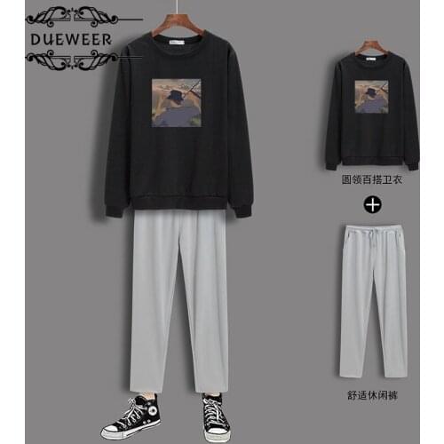 Pull Homme Autumn Winter Sweater Mens Sweatshirts Hoodies Pants Anime Tracksuits Man Hoodie Top Sportswear