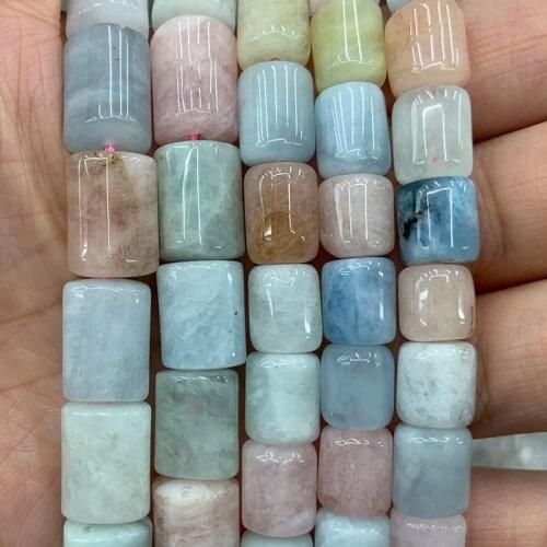 Natural Morgan Stone Beads 15'' Column Tube DIY Loose Beads For Jewelry Making Beads For Women Necklace Earring Bracelet Gift