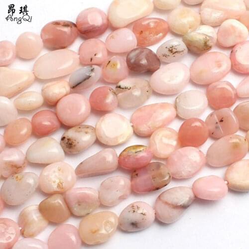7-9mm Irregular Natural Pink Opal Stone Beads Loose Beads for Accessories Jewellery Making Bracelet Loose Beads15'' Strand