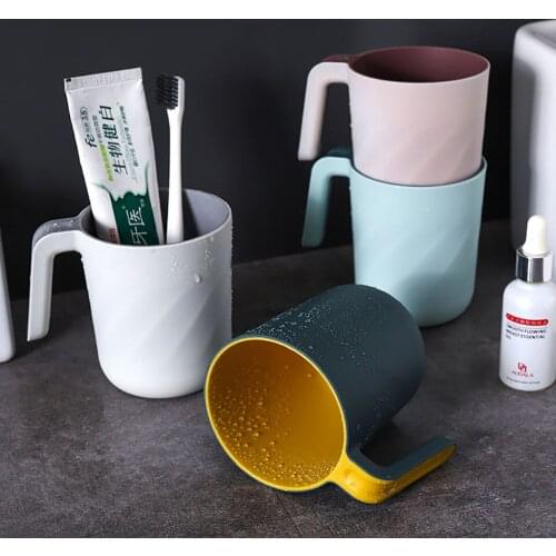 Washing Cup Household Bathroom Couple Toothbrushing Cup Travel Toothbrush Cup Portable Wash Cup Plastic Mug Toothbrush Cup