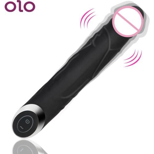 OLO 10 Speeds Big Dildo Vibrator G-Spot Clitoral Stimulator Huge Black Penis Vaginal Massager Sex Toys for Women Anal Sex Toys
