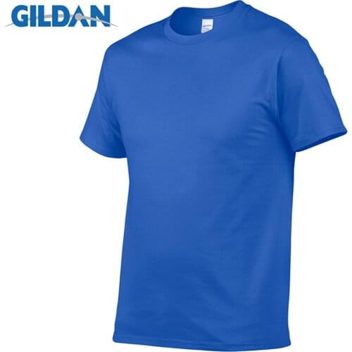 Gildan Brand Summer Men T-shirts 100% Cotton Casual Sport Short Sleeve T shirt for Men Women O-Neck Solid Tops Tee Shirt Clothes