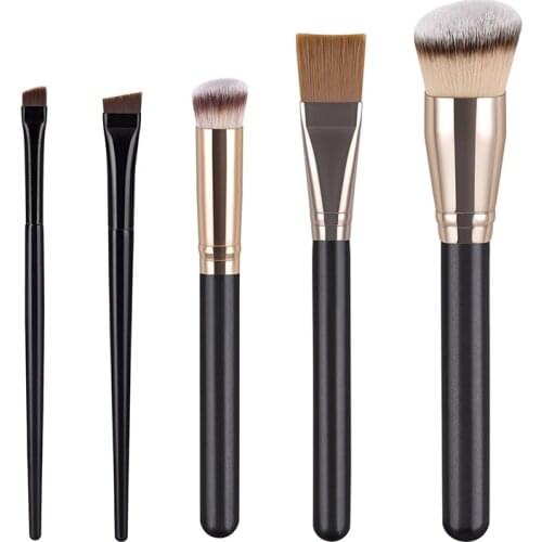 Saiantth Wooden Single Makeup Brushes Blade 101 102 eyebrow 191 Foundation Mask Brush 170 blush 270 blending brush professional