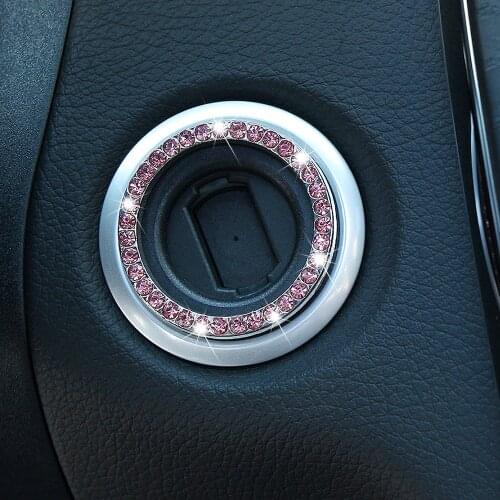 Car Start Switch Button Decorative Diamond Ring for Fiat 500 Opel Insignia Suzuki Swift Sx4 Hyundai Ix35 Creta Ix25 Nissan