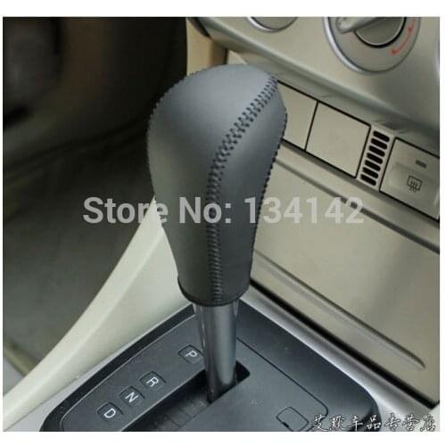 Leather AT Automatic Transmission Gear Shift Knob Cover For FOR FORD FOCUS 05-11