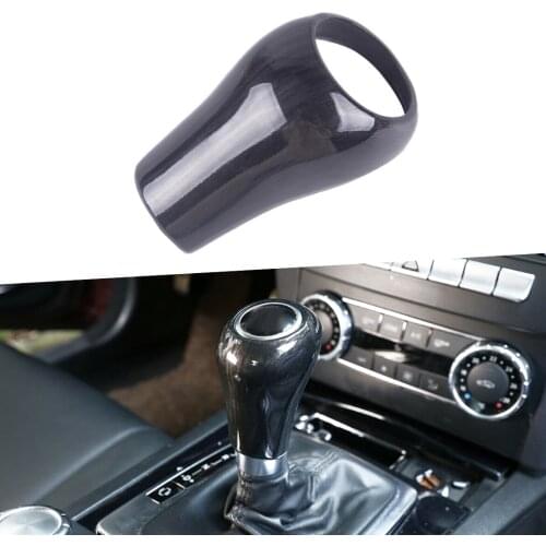 DWCX Black Wood Grain Gear Shift Knob Head Cover Fit for Benz W203 W204 S204 W211 W212