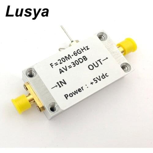 LNA 20MHZ to 6GHZ Gain 32dB Low Noise Amplifier RF Amplifier CNC Shell High Linearity for HF VHF/UHF Ham Radio T0779