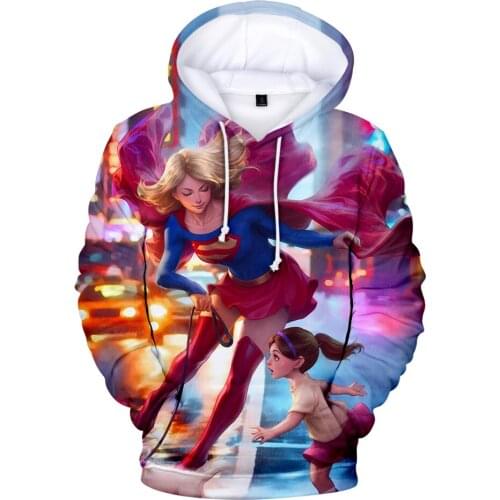 Funny Classic Kara Danvers Pullovers Popular 3D Kara Zor-EL Hoodie sweatshirts Supergirl(Kara Zor -EL)-Wikipedia Boys/Girls tops
