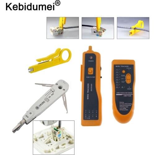 RJ45 RJ11 RJ12 CAT5 CAT5e Portable LAN Network Tool Kit Utp Cable Tester AND Plier Crimp Crimper Plug Wire Stripper Heads