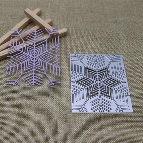 Christmas Snowflakes Metal Cutting Dies Rectangle Stencils for DIY Scrapbooking Stamping Die Cuts Paper Cards Craft