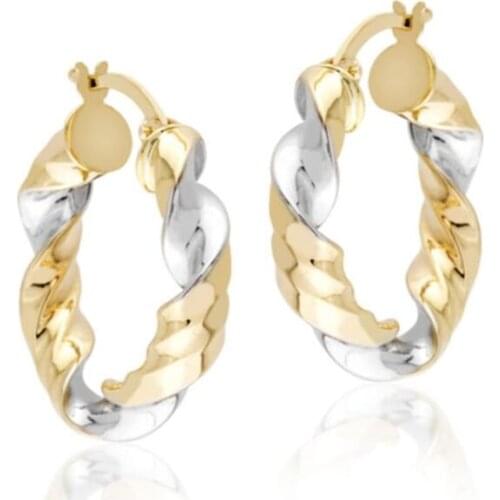 14 carat gold ring earrings 2.5 cm Burma Handy Custom Craftsmanship Gift Gold Earrings Design On Special Occasions