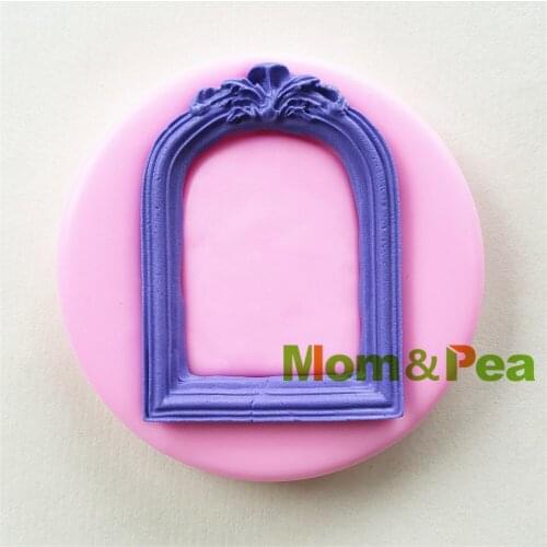 Mom&Pea 0990 Free Shipping Frame Shaped Silicone Mold Cake Decoration Fondant Cake 3D Mold Food Grade