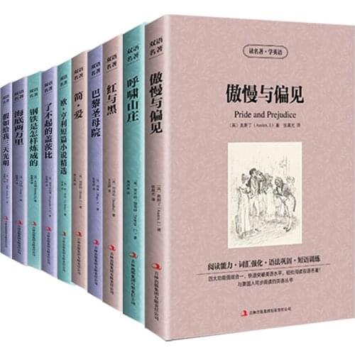 The ten greatest world literary masterpieces bilingual Chinese English fiction novel book Gone with the wind Abridged version-BJ
