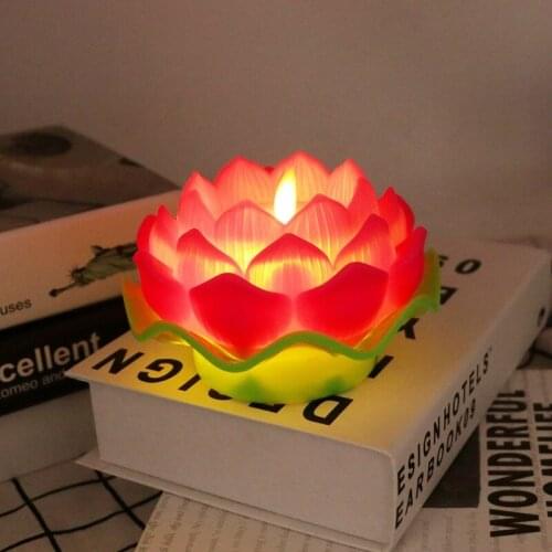 Floating Lotus Light Waterproof LED Water Landscape Pond Flower Night Lamp
