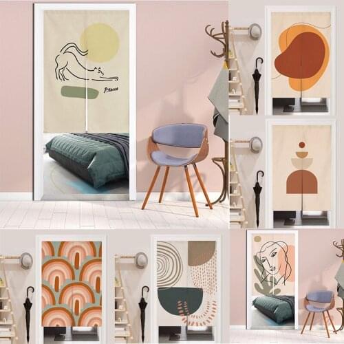 Japanese Bedroom Partition Curtain Kitchen Half Panel Curtain Home Decoration Doorway Hanging Curtain Blackout Curtain