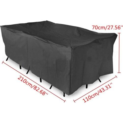 1pcs Black Outdoor Garden Patio Furniture Covers Shelter Sun Protection Cover Canopy Dustproof Cloth Table Protect Bag Textiles