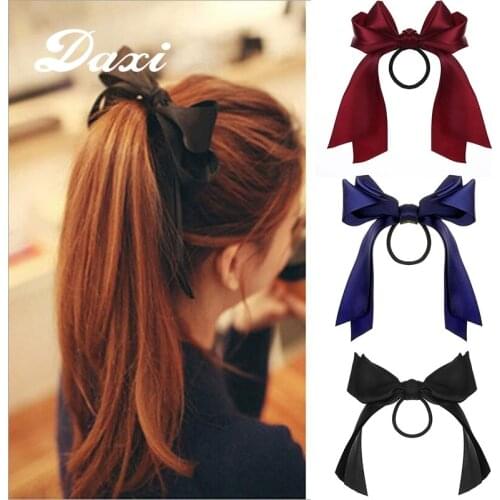 DAXI Bows Hair Accessories For Women Fashion Rubber For Girls Elastic Hair Bands ponytail holder Headbands Ropes Hair
