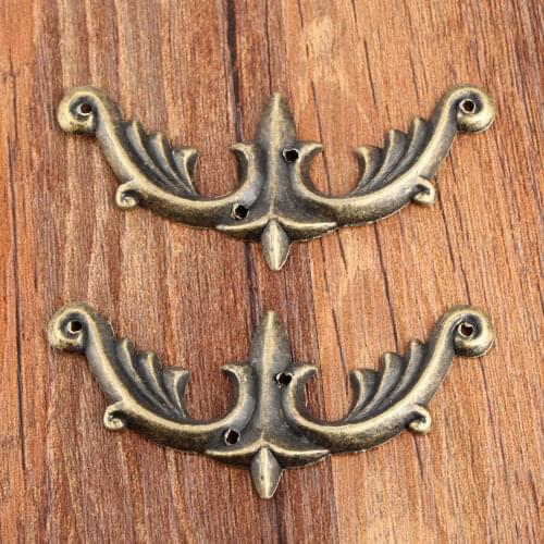 2pcs 73*37mm Corner Protectors Wooden Box Coner Wine Box Protector For Furniture Hardware Wood Case Leg Corner