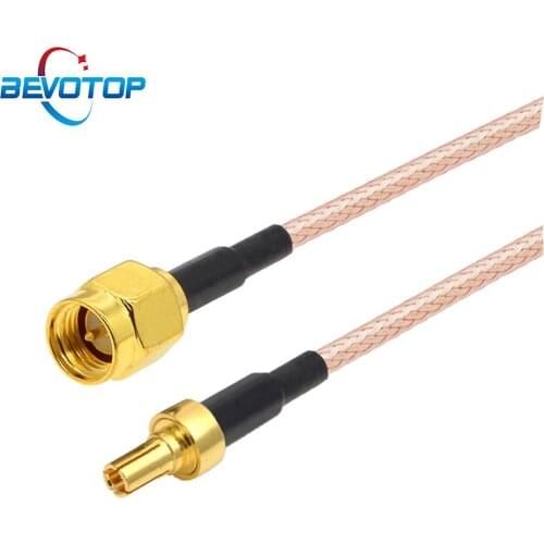 2pcs/lot Gold Plated CRC9 Male Straight to SMA Male Plug, RG316 Pigtail Coax Jumper,CRC9 Extension Cable for 3G Modem Router