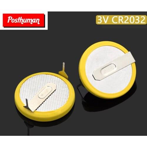 2 Solder Tabs Design CR2032 Battery Electronic Remote Control Button Coin Cells Bateria For Motherboard Calculator 2pieces