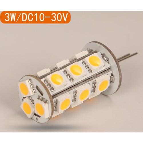 360 degree 30w halogen replacement 2700k 10-30v 3w dimmable g4 led 12v
