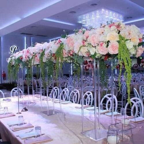80cm(H) Wedding Crystal Table Centerpiece Square Table flower stand Wedding Decoration