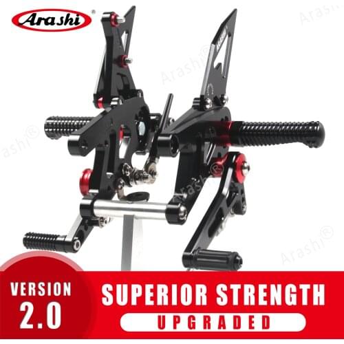 Arashi CNC Adjustable Footrests For APRILIA RSV4 FACTORY APRC ABS 2013 - 2016 Foot Pegs Rider Footrest RSV 4 2014 2015 Aluminum