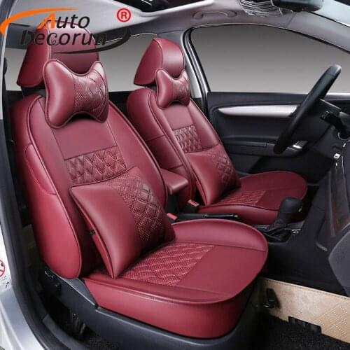 AutoDecorun Tailored car cushion covers for Renault Koleos seat cover cars accessories PU leather seat supports cover 17PCS/sets