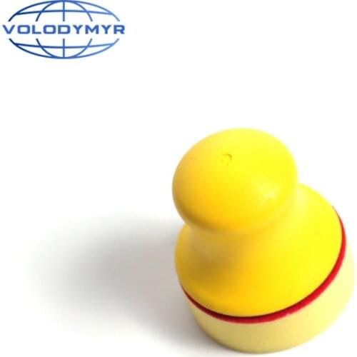 Volodymyr Car Sponge Wax Pad Applicator with Yellow Soft Rubber Handle Wax Pad for Waxing Detailing Auto Care Cleaning Clean