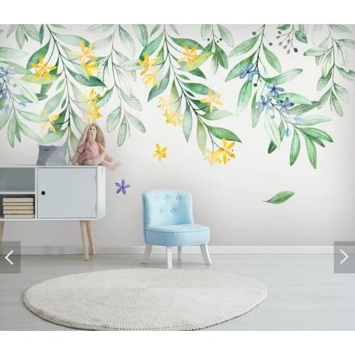 Flower Wallpaper 3D Wall Mural for Living Room Contact Paper HD 3D Wall Papers Roll Hand Painting Floral Murals Customize