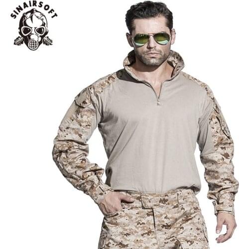 Emersongear G3 Combat Shirt Military Army Airsoft Tactical Military Camouflage T-shirt AOR1 EM8575